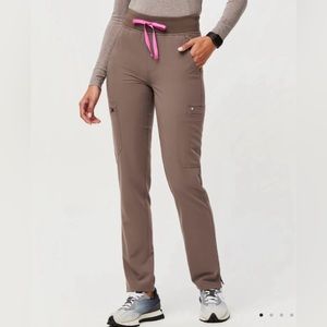FIGS Women's Yola Skinny Scrub Pants 2.0 - Smokey Taupe